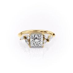 The Melissa YG PR Different Diamond Cuts, Colored Engagement Rings, Lab Diamond Engagement Ring, Rose Gold Wedding Bands, Marquise Cut Diamond, Yellow Gold Setting, Eternity Wedding Band, Princess Diamond, Blue Nile