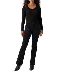 Sanctuary Hayden Bootcut Velvet Pants Fall Stretch Pants With Five Pockets, Stretch Pants With Five Pockets For Fall, Fitted Bottoms With Five Pockets For Fall, Fitted Full-length Pants With Five Pockets, Fitted Full Length Pants With Five Pockets, Fall Straight Pants With Five Pockets, Fall Trousers With Five Pockets, Bridal Boots, Contemporary Dresses