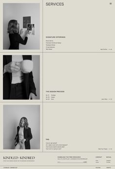 four different images of women in black and white