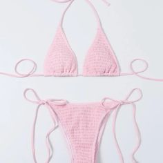 Size Med Brand New Has Pads Light Pink Cute Bikinis Pink, Beach Day Outfit Summer Bikinis, Light Pink Swimsuit Bikinis, Pink Swimsuit Aesthetic, Beach Day Outfit Summer, Pink Swimsuit Bikinis, Pink Bikinis, Bikinis Pink, Vintage Summer Fashion