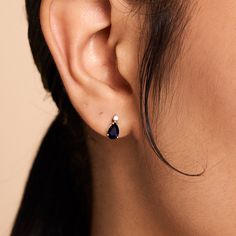 Blue Whisper, Blue Gemstone Earrings, Sapphire Earrings Studs, Sapphire Studs, Diamonds And Gold, Handcrafted Earrings, Small Earrings, Blue Gemstones, Sapphire Diamond