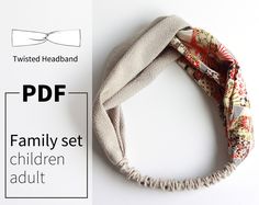 the twisted headband is designed to look like a family set