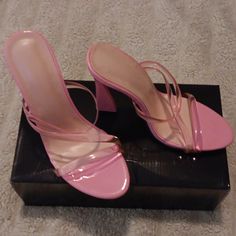 Never Worn Pink Heels With Clear/Pink Straps. The Heel Is About 2 Inches And Adds Extra Style To The Heel. These Are A Size 6, And There Great To Wear To A Party, Special Event, Work, Or Just To Add Sexy To An Outfit! Pink Clear Heels, Trendy Pink Open Toe Heels, Trendy Pink Heels With Padded Heel, High Heel Pink Heels For Summer, Pink High Heel For Summer, Pink High Heel Heels For Summer, Pink High Heels For Summer, Pink Party Heels For Spring, Spring Party Pink Heels