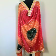 Brand New. Original Badhani Dupatta. Multicolor. Us Stock. Ready To Ship. Ships Next Business Day. Length 2.5 Meters Festive Red Dupatta Shawl, Elegant Red Shawl Dupatta, Elegant Red Dupatta Shawl, Multicolor Embroidered Shawl-style Dupatta, Bollywood Multicolor Dupatta Shawl, Lady In Red, Scarf Wrap, Shawl, Scarf Accessory