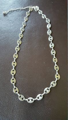 Silvertone adjustable chain- 16 to 19 inches.  Well made and lightweight. Adjustable Silver Link Necklaces, Silver Tone, United States, Chain, Silver