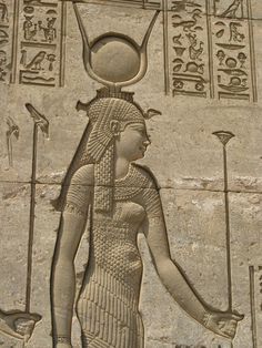 an ancient egyptian relief depicting the god horus