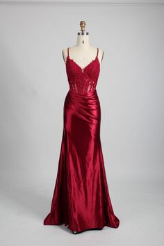 Senior Prom Dresses Red, Red Corset Prom Dress, Corset Satin Dress, Dark Red Prom Dress, Wine Red Prom Dress, Red Corset Dress, Maroon Prom Dress, Princess Clothes, Senior Szn