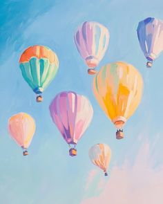 colorful hot air balloons flying in the sky