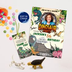 a dinosaur birthday party with an edible toy