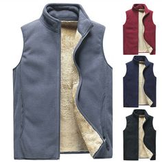 Mens Sherpa Lined Fleece Waistcoat Gilet Full Zip Up Jacket Vest Tops Sleeveless Item description Brand Unbranded Department Men Outer Shell Material Polyester Size Type Regular Style Overcoat Type Vest Chest Size 44 in Country/Region of Manufacture China Garment Care Machine Washable Handmade No MPN Does not apply Year Manufactured 2020 Accents Zip Closure Zip Features Full Zip Lining Material Polyester Occasion Casual Pattern No Pattern Theme Classic Vintage No   Shipment Payment Return & Warr Mens Vest Casual, Safari Photo, Jacket Sherpa, Velvet Vest, Mens Sherpa, Vest Tops, Jacket Vest, Vest Coat, Sleeveless Jacket