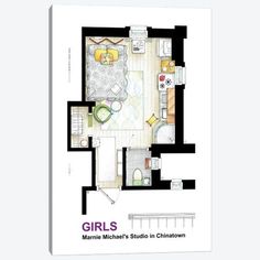 a floor plan for a small apartment