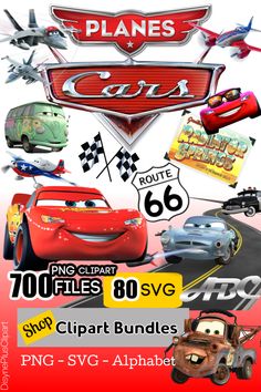 an advertisement for the disney cars movie