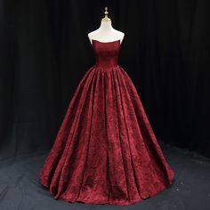 Gryffindor Yule Ball Dress, Yule Ball Dress, Long Ball Gown, Color Borgoña, Ball Gown Dress, Occasion Dresses Wedding, Burgundy Prom Dress, Fairytale Dress, Evening Dresses Elegant