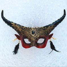 This Beautiful Masquerade Party Masks 100% Brand New They Are Made The Finest Quality And Hand-Painted Craftsmanship. Whole Mask Size: 15 X 10 Inches Occasion: Great For Halloween, Day Of The Dead, Masquerade Party, And More. Color :Red Black Gothic Horned Masquerade Mask For Costume Party, Gothic Eye Mask For Evening Masquerade, Gothic Evening Masquerade Eye Mask, Halloween Evening Masquerade Mask, Gothic Masks For Carnival Party, Horned Masks And Prosthetics For Halloween Party, Gothic Masquerade Mask For Carnival Evening, Fantasy Masquerade Mask For Carnival Party, Halloween Party Horned Masks And Prosthetics