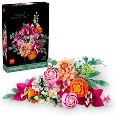 Lego Botanicals Pretty Pink Flower Bouquet For Home Decor 10342 : Target Lego Botanical, Pink Flower Bouquet, Faux Flower Bouquets, Shop Lego, Flower Stems, Cymbidium Orchids, Flower Display, Floral Display, Lego Duplo