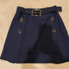 Joa Navy Sailor Button Skirt With Belt Size Small Nwt Sailor Skirt, Denim Blue Mini Skirt, Brown Mini Skirt, Ruffled Mini Skirt, Navy Sailor, Skirt With Belt, Navy Blue Skirt, Red Mini Skirt, Blue Mini Skirt