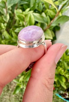 Stay updated with our latest arrivals and exciting giveaways! Follow us on Instagram @ShineBrightCrystals 🌟 Size: 10.25 Elevate your jewelry game with our stunning Kunzite Size 10.25 Ring, masterfully crafted in sterling silver. This piece embodies sophistication and elegance, offering a perfect blend of style and spiritual wellness. The captivating pink kunzite stone, known for its loving energy, is beautifully complemented by the timeless shine of sterling silver, making it an irresistible addition to any collection. ✨ Sophisticated Elegance: The ring showcases a beautifully kunzite gemstone, in high-quality sterling silver, ensuring both durability and a luxurious aesthetic. Versatile Wear: Ideal for both special occasions and daily wear, this ring adds a touch of glamour to any outfit Dazzling Stone Rings For Gift, Dazzling Rings With Stones As Gift, Dazzling Rings With Stones For Gift, Dazzling Round Amethyst Ring For Gift, Crystal Ring With Stones As Gift, Crystal Ring With Stones For Gift, Adjustable Faceted Crystal Ring, Amethyst Crystal Gift, Adjustable Large Stone Jewelry For Wedding