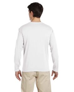 Introducing the Gildan G644, a high-quality blank apparel option for your customization needs. Made by the trusted brand Gildan, this shirt is designed to provide comfort and durability. With its classic fit and seamless collar, it's perfect for any occasion. The Gildan G644 is made from 100% cotton, ensuring a soft and breathable feel. It also features double-needle stitching throughout, making it a reliable choice for any design. Available in a variety of sizes, this shirt is a versatile optio Blank Apparel, Shirt White, White Undershirt, Long Sleeve T Shirt, Long Sleeve Tshirt, Size Medium, Collar, Mens Tshirts, Mens Tops