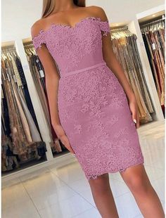 Sheath / Column Homecoming Dresses Floral Dress Holiday Cocktail Party Short / Mini Sleeveless Off Shoulder Lace with Appliques Sleeveless Pink Bridesmaid Dress, Sleeveless Lace Dress For Summer Prom, Strapless Sleeveless Dress For Wedding And Party Season, Fitted Knee-length Strapless Dress For Banquet, Knee-length Lace Prom Dress, Fitted Sheath Bridesmaid Dress, Fitted Strapless Bridesmaid Sleeveless Dress, Fitted Strapless Sleeveless Bridesmaid Dress, Fitted Strapless Sleeveless Dress For Bridesmaids