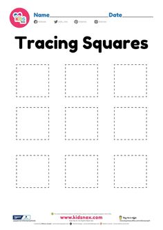 the missing squares worksheet for children to learn how to draw and write numbers