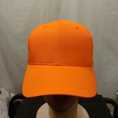 Solid Color Plain Baseball Cap - Blaze Orange Hunting Hat Outdoor (Men / Women) Hat Bin 1 Orange Baseball Cap For Outdoor, Orange Cotton Hats For Outdoor, Orange Cotton Baseball Cap, Casual Orange Visor Hat, Orange Adjustable Baseball Cap With Curved Brim, Orange Adjustable Curved Brim Baseball Cap, Orange Curved Brim Hat For Outdoor, Adjustable Orange Baseball Cap, Orange Cap, One Size Fits Most