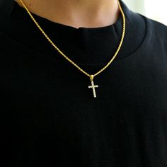 The cross necklace is a must-have in any jewelry collection. Symbolizing the Christian tradition, cross pendants are an exclamation of faith. We offer this small cross in white gold and yellow gold as a unisex piece. Specifications Chain Length: Adjustable | Up to 20" Shipping EXPRESS (3 - 5 days) UPS STANDARD (4 - 7 days) FREE (7 - 14 days) Lifetime Guarantee Gold Pres is committed in providing our customers with the best experience and highest quality jewelry. As part of this commitment, we of Cheap Gold Men's Cross Necklace, Solod Gold Cross Necklace Mens, Cheap Men's Cross Pendant Jewelry, Luxury Men's Cross Necklaces, Cheap Men's Cross Jewelry, Cross Jewelry Man, Mens Chain Cross Necklace, Luxury Men's Cross Necklace, Cheap Men's Cross Necklace