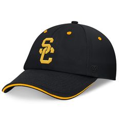 Support your USC Trojans with this Release Adjustable Hat from Top of the World. This relaxed fit hat features a curved bill and an adjustable strap so you can find the perfect fit for cheering on the Trojans. The embroidered team logo on the front panels lets everyone know who you're rooting for, while tonal team-color accents add a subtle touch of USC pride. With six panels and eyelets for breathability, this hat is perfect for all-day wear. Collegiate Snapback Hat With Curved Bill, College Baseball Season Cap, Adjustable Collegiate Hat With Curved Visor, Collegiate Adjustable Trucker Hat With Curved Brim, Adjustable Collegiate Trucker Hat With Curved Bill, Collegiate Adjustable Baseball Cap With Curved Brim, Adjustable Curved Brim Hats For Fan Gear, Adjustable Curved Brim Fan Gear Hats, Collegiate Adjustable Trucker Hat