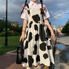 Season: SummerMaterial: PolyesterAge: Ages 18-35 Years OldSleeve Length(cm): SleevelessGender: WOMENStyle: CasualStyle1: Japanese Sweets * US Delivery Time 2 - 3 weeks.* International Delivery Time: 3 - 4 WeeksTracking number will be provided after shipment. Kawaii Cow, Cow Print Dress, Preppy Mode, Estilo Harajuku, Cute Sundress, Style Kawaii, Japanese Harajuku, Harajuku Style, Korean Fashion Casual