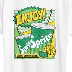 Sprite - Pop Art - Women's Short Sleeve Graphic T-Shirt Pop Art Women, Shades For Women, Floral Short, Tee Shop, Female Art, Black Shirt, Sleeve Styles, Office Decor, Fabric Weights