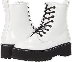 Ellie Shoes, White Shoes Women, Gogo Boots, Boots White, Womens Combat Boots, Block Heel Ankle Boots, Stylish Boots, Combat Boot, Timberlands Women