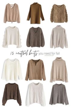 Fall Sweaters For Women 2022, Sweaters For Fall 2022, Neutral Fall Wardrobe, Autumn Style Inspiration Outfit Ideas, Fall Outfits 2022 Trends Work, Affordable Clothes For Women, Neutral Autumn Outfit, Neutral Clothing For Women, Neutral Fall Outfits Women