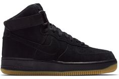 Black Nike Air Force 1 With Gum Sole, Casual Black Nike Air Force 1 With Gum Sole, Nike Air Force 1 High, Nike Shoes Girls, Air Force 1 High, Black Gums, Black Nike, Nike Sneakers, Nike Air Force 1