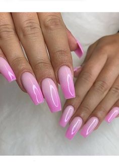 Umbre Nails, Ombre Gel Nails, Purple Ombre Nails, Acrylic Nails Nude, Fancy Nail Art, Sassy Nails, Pink Ombre Nails, Nagel Tips, Glitter Gel Nails