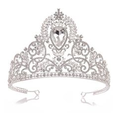 Very suitable for women and girls. Chic and exquisite design, gorgeous brightness. Make you more eye-catching at the wedding. The medieval baroque queen crown is elegant and charming, and the classic ladies and girls crowns are shiny and shiny, making you outstanding on any occasion. Suitable for women and girls who want to participate in weddings, dance parties, beauty pageants, birthdays, etc. This accessory is perfect for weddings, dances, parties, costumes, role-playing, photography props, o Tiara Party, Baroque Crown, Crown Crystal, Girls Crown, Dance Parties, Crown Tiara, Queen Crown, Crystal Crown, Bridal Crown