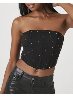 A Ponte knit tube top featuring a corset-inspired design, straight-cut neckline and back, and a curved cropped hem.Cropped Corset Tube Top Black         Women Clothing, size features are:Bust: ,Length: ,Sleeve Length: Trendy Cropped Crop Top With Corset Back, Trendy Cropped Tube Top For Night Out, Trendy Cropped Top With Corset Back, Cropped Tops With Boned Bodice For Night Out, Chic Cropped Crop Top With Corset Back, Fitted Cropped Crop Top With Boned Bodice, Fitted Crop Top With Boned Bodice, Fitted Crop Top With Corset Back For Night Out, Fitted Boned Bodice Crop Top For Club