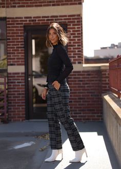 Upgrade your wardrobe with our stylish Plaid To Impress Pants. Perfect for any occasion, these pants feature a timeless plaid pattern that will leave a lasting impression. Elevate your style today and stand out from the crowd! Fabric 87% polyester, 10% rayon, 3% spandex Chic Plaid Straight Leg Pants, Chic Plaid Bottoms For Business Casual, Elegant High-waisted Plaid Pants, Chic Plaid Straight Leg Bottoms, Elegant Plaid Bottoms For Fall, Plaid Pants For Business Casual, Plaid Casual Pants For Business Casual, Plaid Trousers For Business Casual, Chic High-waisted Plaid Pants