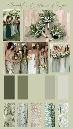 Are you looking to add a unique touch to your wedding party's attire? Embrace the trend of mixing and matching patterns and solids, and empower your bridesmaids to pick their own dresses! With our personalized bridesmaid dress inspiration service, you can provide your bridal party with a cohesive vision while allowing each member to express their individual style. Here's how it works: 1. Purchase this listing to receive a digital download. 2. Complete a short questionnaire to share details about Greenish Bridesmaid Dresses, Wedding Theme Colors Sage Green, Eucalyptus Colored Bridesmaid Dress, Bridesmaids Pick Own Dresses, Dust Sage Bridesmaid Dresses, Bridesmaid Dress Colour Palette, Olive Green Weddings Decoration, Dusty Rose And Sage Green Bridesmaids, Different Green Shades Bridesmaid Dresses