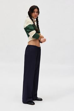 Reinvented Silence + Noise workwear pant in a relaxed, pull-on style. Features a low-rise elasticated waistband, drawstring tie and flared leg. Exclusively at Urban Outfitters. Features Silence + Noise Maude menswear pull-on pant Flared trouser Printed fabric with some stretch Low rise elasticated waistband with drawstring tie Side pockets Flared leg fit Full length Easy pull-on style UO exclusive Content + Care 49% Polyester, 28% viscose, 22% nylon, 3% spandex Machine wash Imported Size + Fit M Low Rise Flare Pants, Low Rise Trousers, Low Rise Pants, Flared Trousers, Flare Trousers, Pull On Pants, Printed Fabric, Amelie, Flare Pants