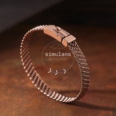 Elevate your style with this exquisite men's bracelet crafted from sterling silver and plated in luxurious rose gold. The intricate mesh design showcases superior craftsmanship, making it a perfect blend of elegance and modernity. Ideal as a Father's Day gift or a special present for any occasion, this bracelet exudes sophistication and charm. The sturdy clasp ensures a secure fit, while the polished finish adds a touch of class to any outfit. Features: Material: High-quality sterling silver wit Classic Sterling Silver Jubilee Bracelet In Rose Gold, Elegant Silver-colored Copper Bracelets, Classic Rose Gold Sterling Silver Bracelet, Luxury Rose Gold Sterling Silver Bracelet, Plating Design, Gold Jewelry Simple Necklace, Bracelet Rose Gold, Jewelry Simple, Gold Jewelry Simple