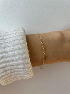 Tiny Cross and Birthstone Bracelet Gold Filled Cross Bracelet. Birthstone Bracelet. Tiny Cross and Gemstone Bracelet. - Etsy Cyprus Minimalist Gold Chain Bracelet With Birthstone, Dainty Gold Chain Bracelet With Birthstone, Dainty Bracelets With May Birthstone For Everyday, Dainty Yellow Gold Rosary Bracelet As Gift, Dainty Yellow Gold Chain Bracelet With Birthstone, Dainty Hypoallergenic Rosary Bracelet Gift, Dainty Everyday Birthstone Bracelets, Dainty Sterling Silver Dangle Bracelets, Dainty Dangle Bracelets With Delicate Chain