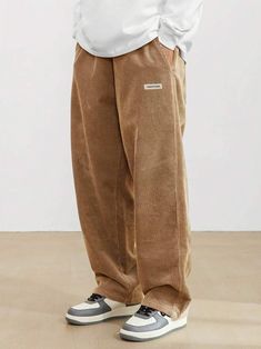 Baggy Pants Men, Corduroy Pants Outfit, Corduroy Pants Men, Pants Outfit Men, Men Jeans Pants, Cargo Pants Outfit, Mens Casual Dress Outfits, Men Stylish Dress, Street Fashion Men Streetwear