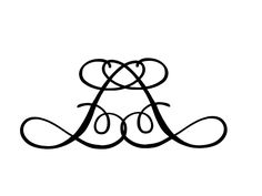 the letter a is made up of two intertwined lines and has an elegant design