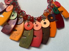 Wonderful Jan Carlin creation, with old bakelite, Jan is known for her big, bold fashion statements and this one lives up to it 21st Birthday Messages, Daughter 21st, Organic Necklace, Card Jewelry, Paperclip Necklace, Bakelite Jewelry, Birthday Message, Trendy Mom, Vintage Spring