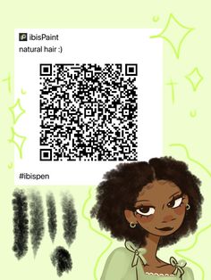 Ibis Paint X Curly Hair Brush, Ibis Black Hair Brush, Curly Hair Codes Ibis Paint, Ibispaint Brushes Hair, Afro Brushes Ibis Paint, Curls Ibis Paint Code, 4c Hair Ibis Paint Code, Ibis Paint X Curly Hair Qr Code, Curl Ibis Paint Brush