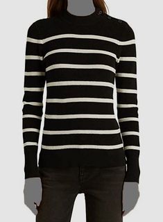 Ralph Lauren Women, High Neck Sweater, Ralph Lauren Womens, Mock Neck Sweater, Striped Knit, Long Sleeve Knit, Stripes Design, Lauren Ralph Lauren, Black Stripes