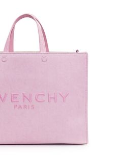 Outside: 100% Cotton, 100% Leather Designer Rectangular Calf Leather Bags, Chic Pink Calf Leather Bag, Chic Calf Leather Shopping Bags, Designer Calf Leather Tote Bag, Rectangular Calf Leather Shopping Bag, Givenchy Handbags, Medium Tote Bag, Cotton Handbag, Moncler Women