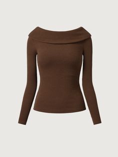 Fitted Brown Tops With Seamless Collar, Fitted Nylon Winter Tops, Fitted Nylon Tops For Winter, Chic High Stretch Nylon Top, Seamless Fitted Nylon Tops, Fitted Seamless Nylon Tops, Fitted Nylon Tops For Fall, Fitted Nylon Top For Fall, High Stretch Nylon Tops For Winter