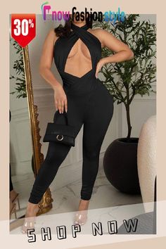 Black Sexy Solid Hollowed Out Split Joint Backless Asymmetrical Regular Jumpsuits Asymmetrical Black Bodysuit For Party, Black Asymmetrical Bodysuit For Party, Black Asymmetrical Party Bodysuit, Asymmetrical Solid Color Party Bodysuit, Asymmetrical Party Bodysuit, Asymmetrical Black Jumpsuit For Party, Asymmetrical Black Romper For Party, Asymmetrical Black Party Jumpsuit Or Romper, Asymmetrical Black Jumpsuits And Rompers For Party