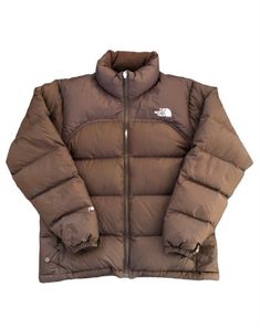 Brown North Face Puffer, Brown North Face, Doudoune The North Face, Brown Puffer Jacket, Brown Puffer, Moda Vintage, Fashion Fits, Dream Clothes