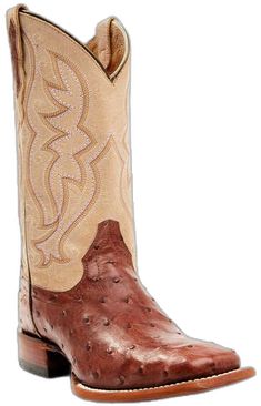 Shyanne Womens Olivia Exotic Ostrich QuillWestern Boots - Broad Square Toe, Brown Country Boots, American West, Western Boots, Square, Boots